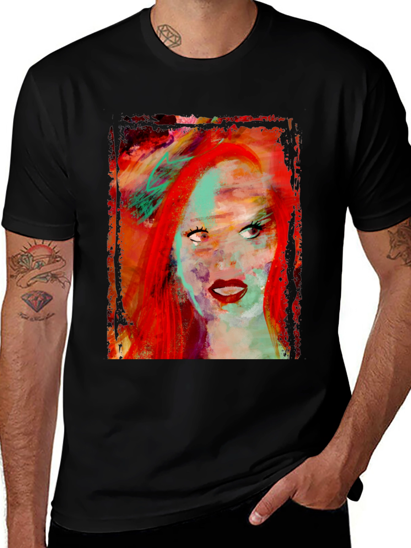Abstract Woman Portrait Graphic Tee