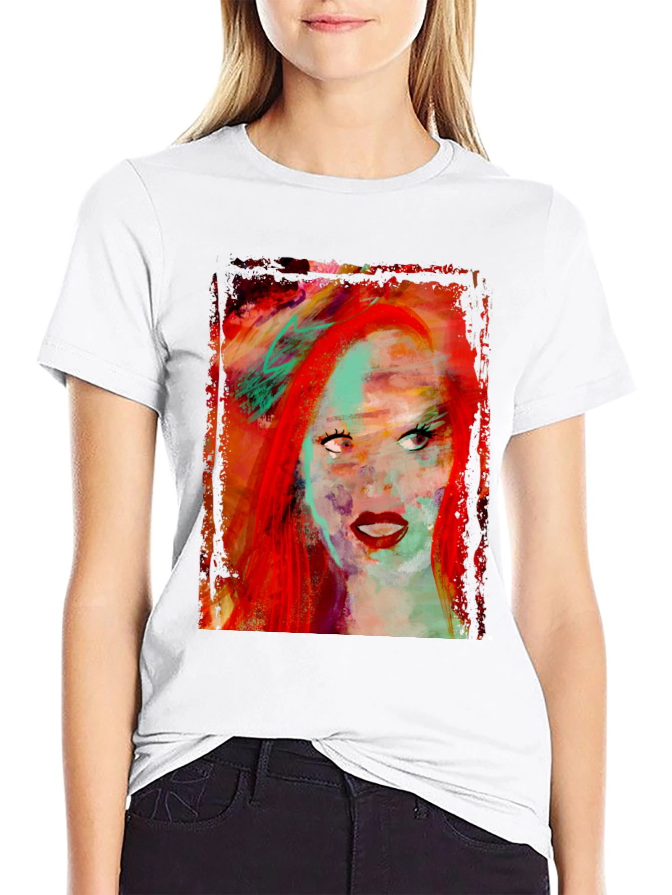 Abstract Woman Portrait Graphic Tee