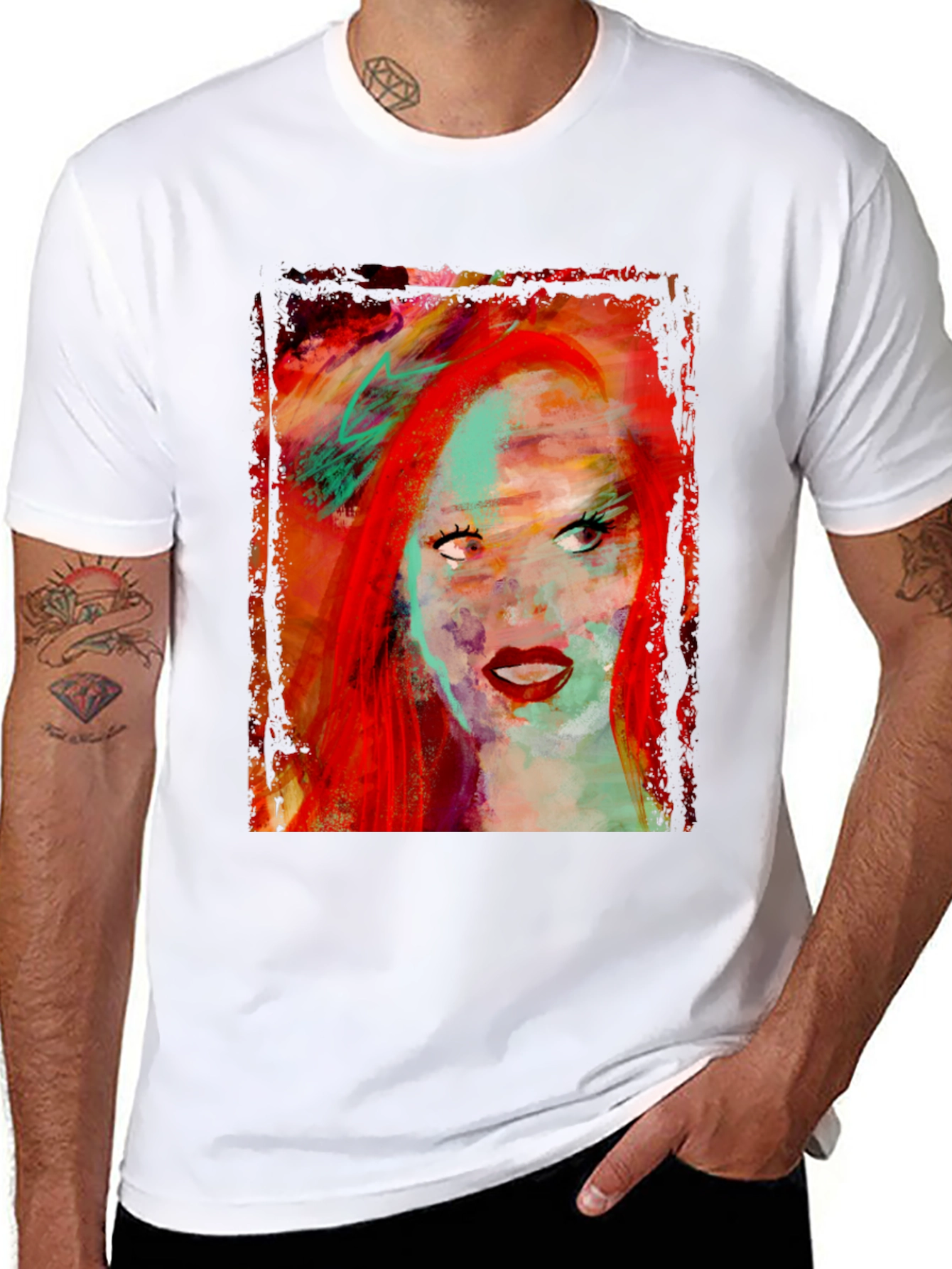 Abstract Woman Portrait Graphic Tee