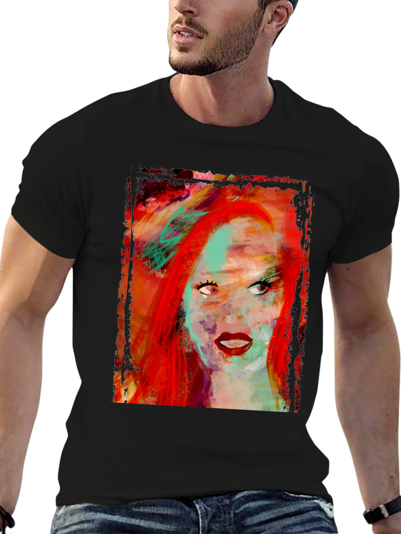 Abstract Woman Portrait Graphic Tee