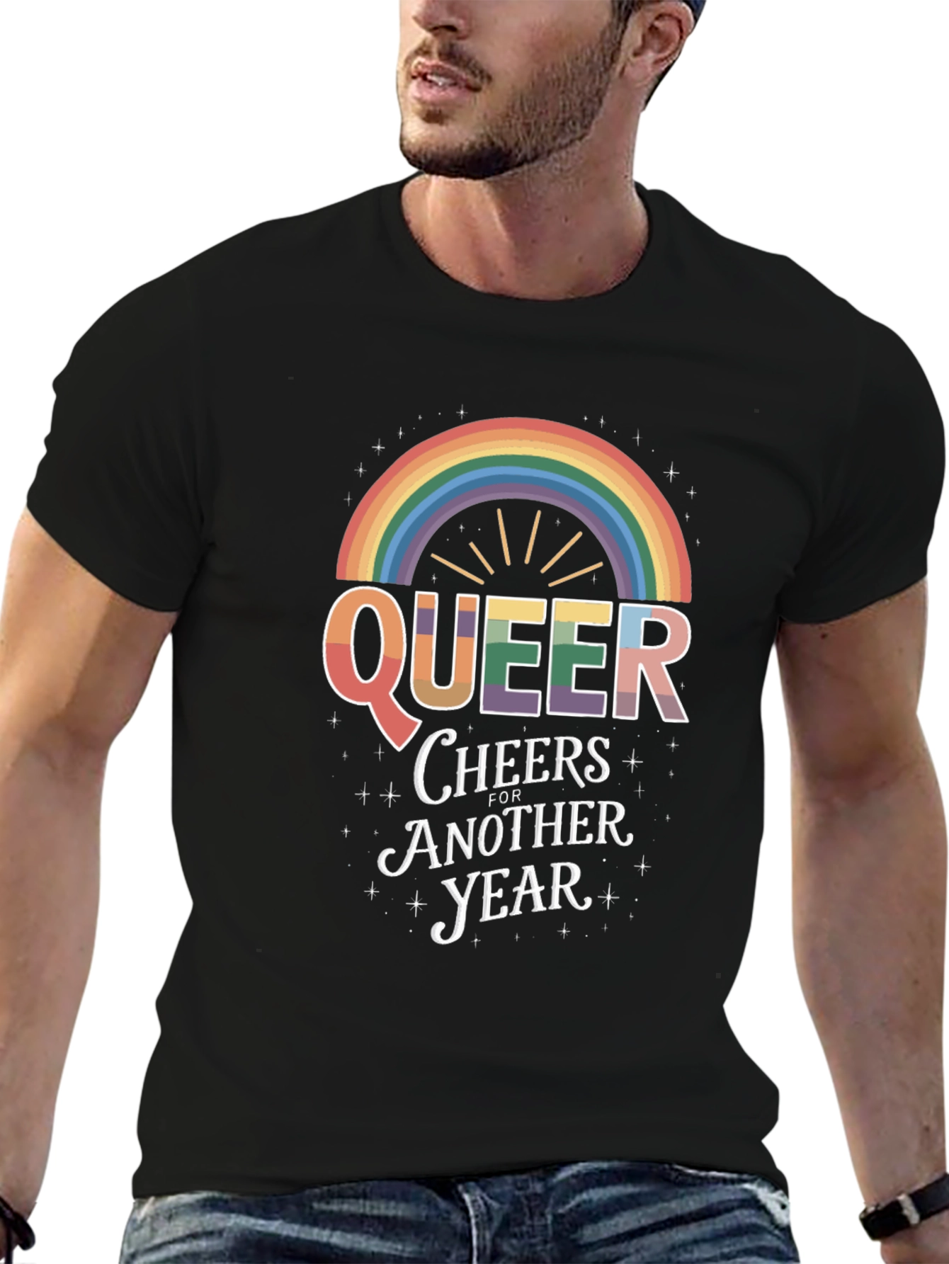 Queer Cheers Rainbow Pride T-Shirt