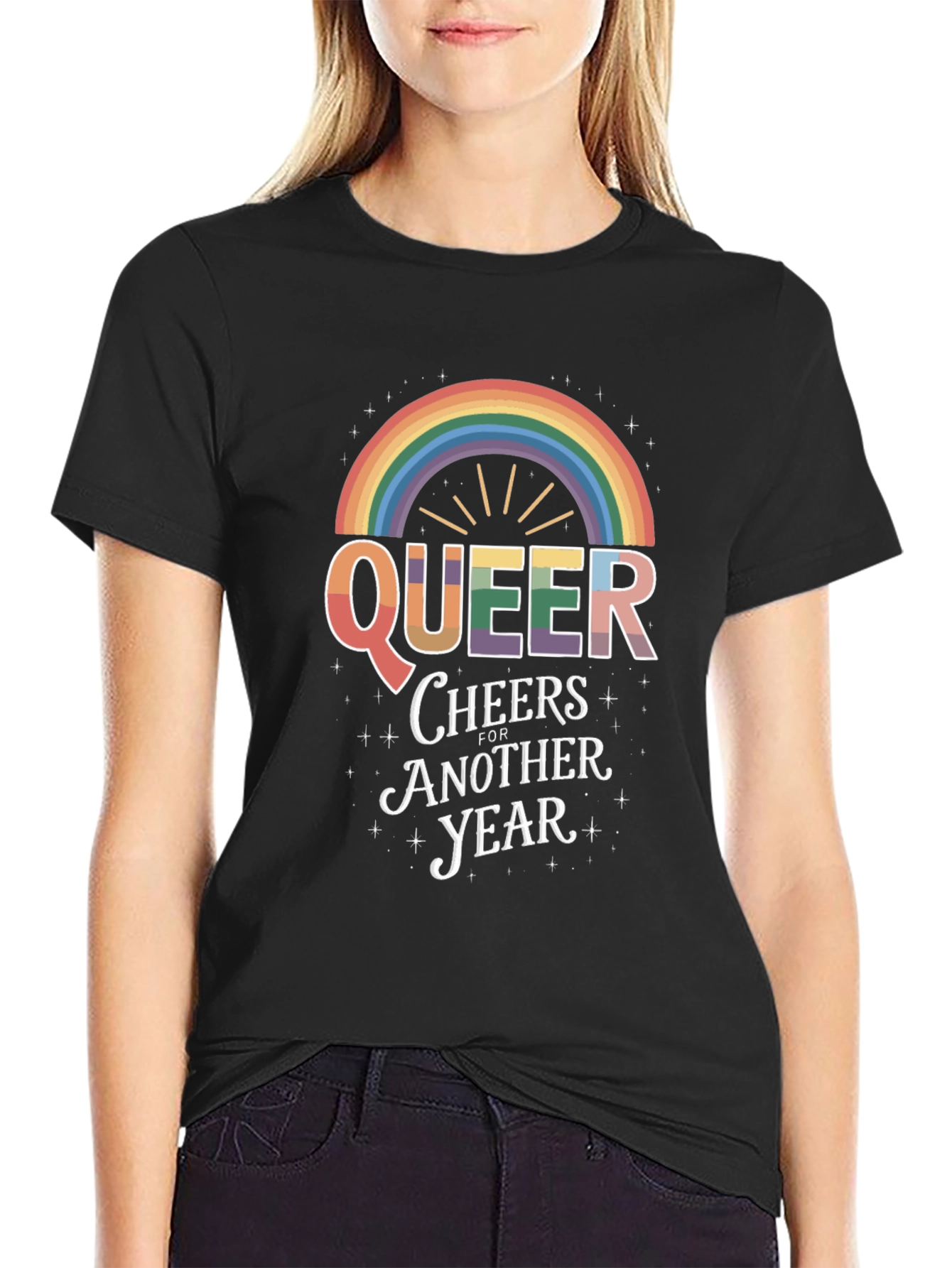 Queer Cheers Rainbow Pride T-Shirt