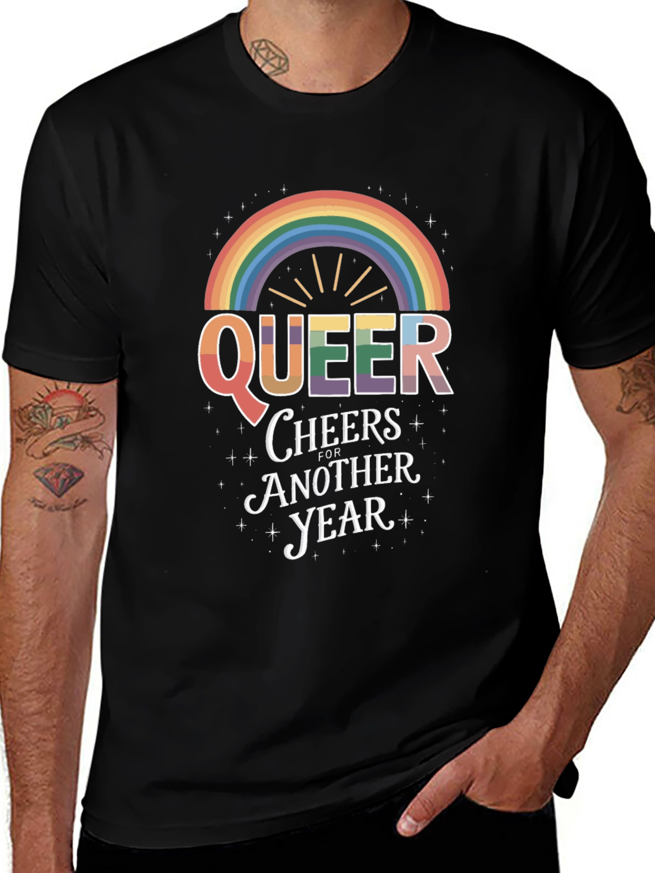 Queer Cheers Rainbow Pride T-Shirt