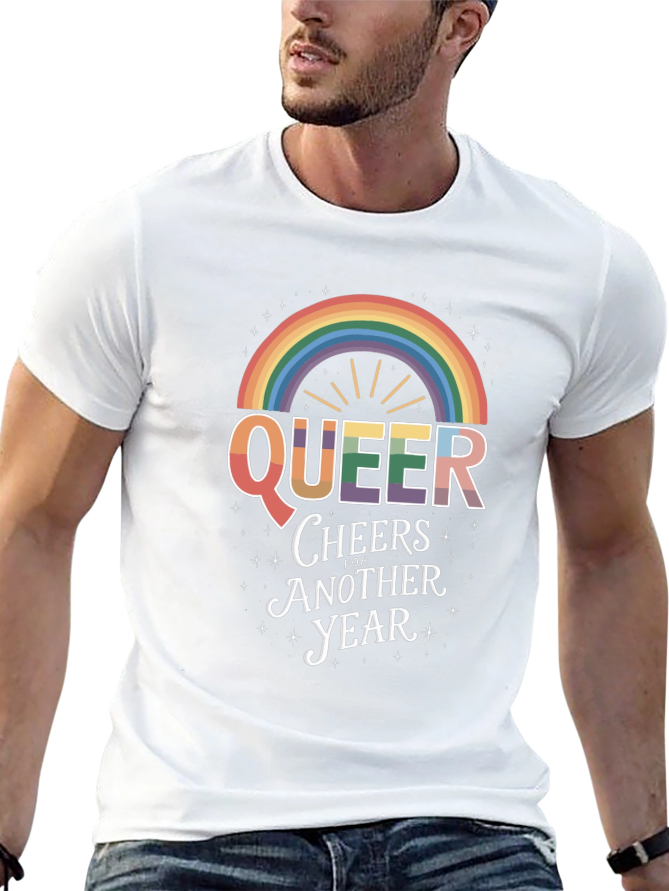 Queer Cheers Rainbow Pride T-Shirt