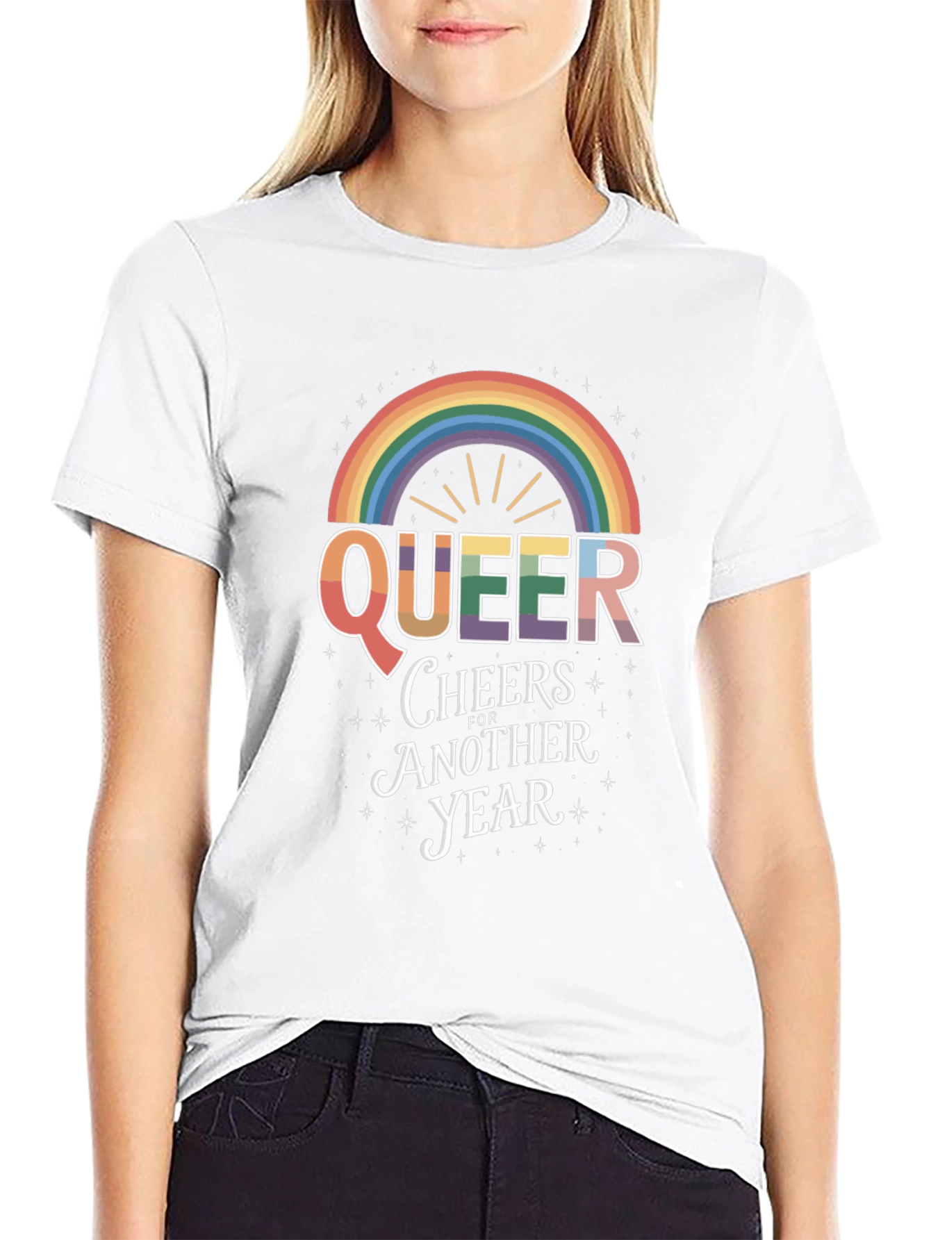 Queer Cheers Rainbow Pride T-Shirt