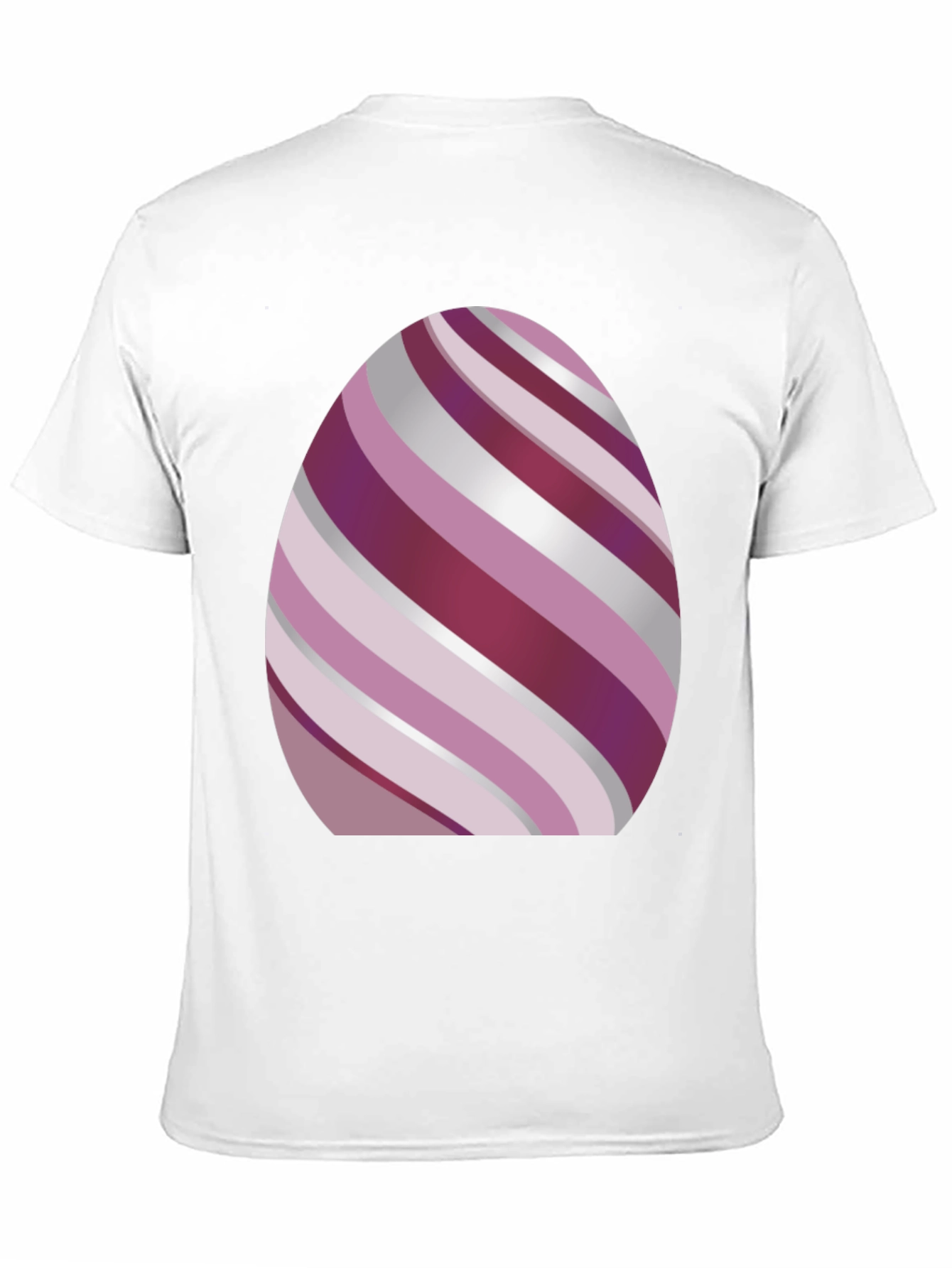 Striped Easter Egg Graphic Tee - Black