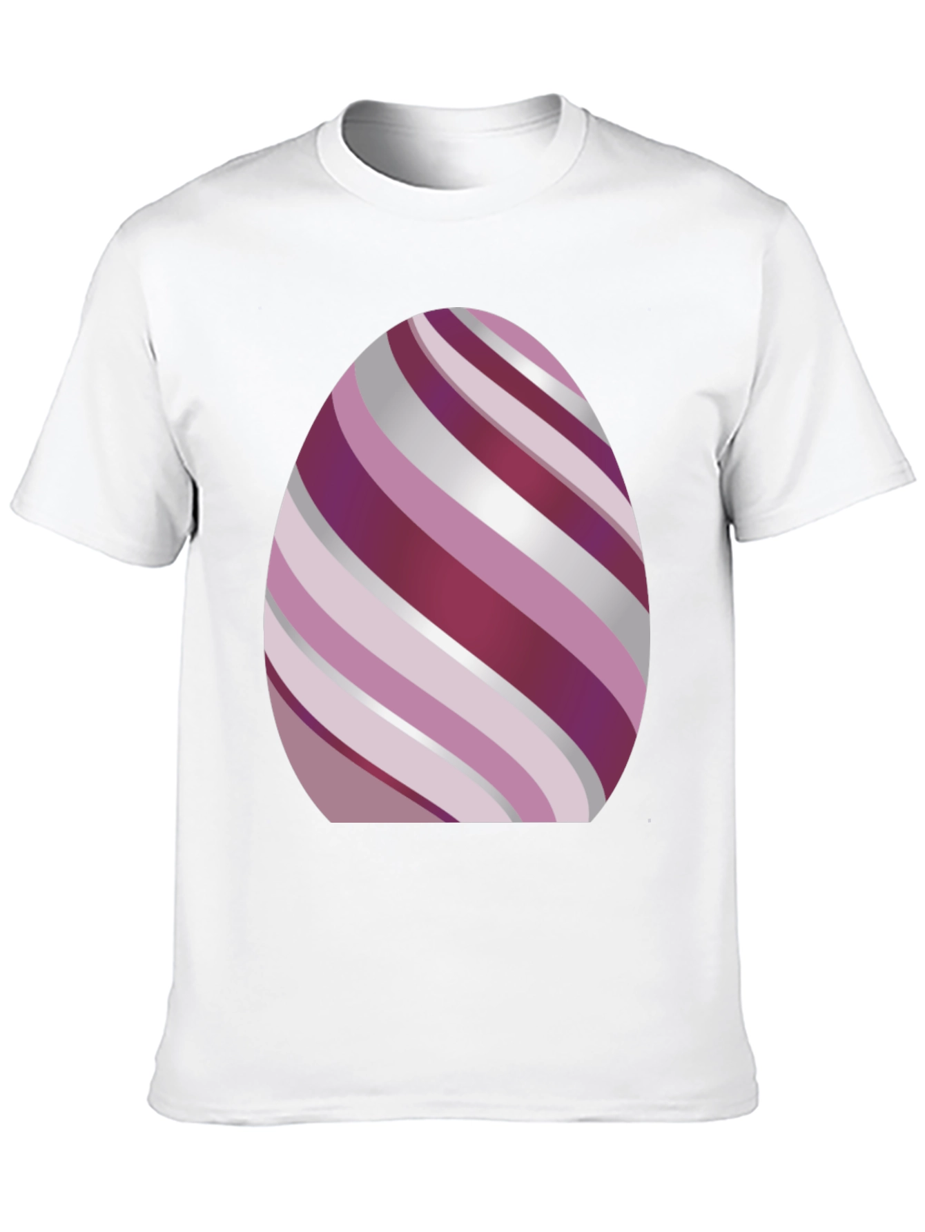 Striped Easter Egg Graphic Tee - Black