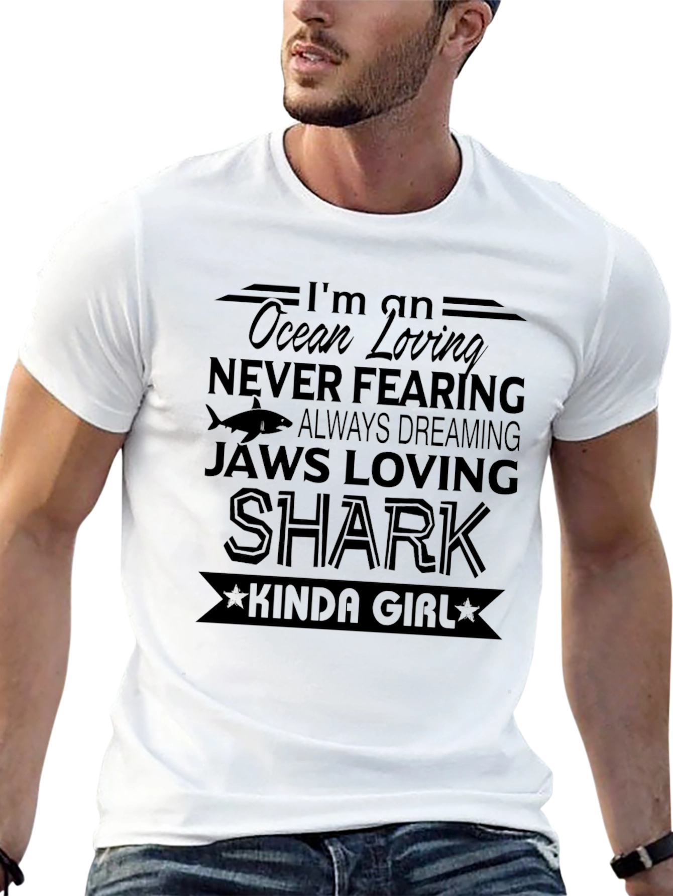 Ocean Loving Shark Kinda Girl Graphic Tee