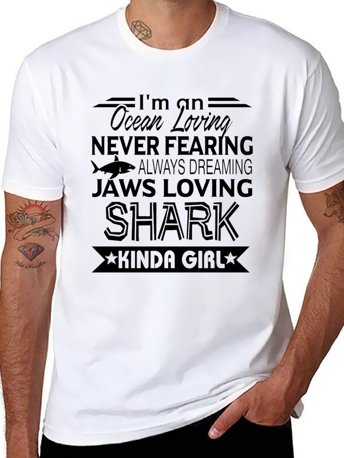 Ocean Loving Shark Kinda Girl Graphic Tee