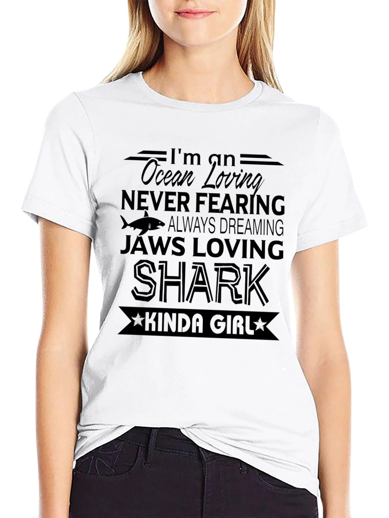 Ocean Loving Shark Kinda Girl Graphic Tee