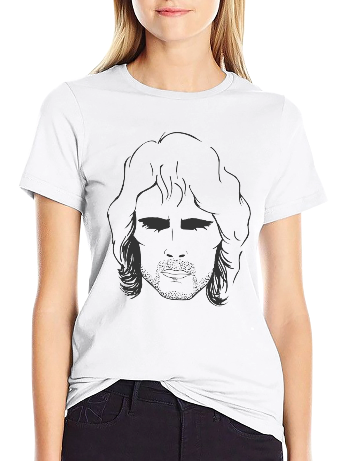 Silhouetted Face Graphic Tee - Modern Unisex Shirt
