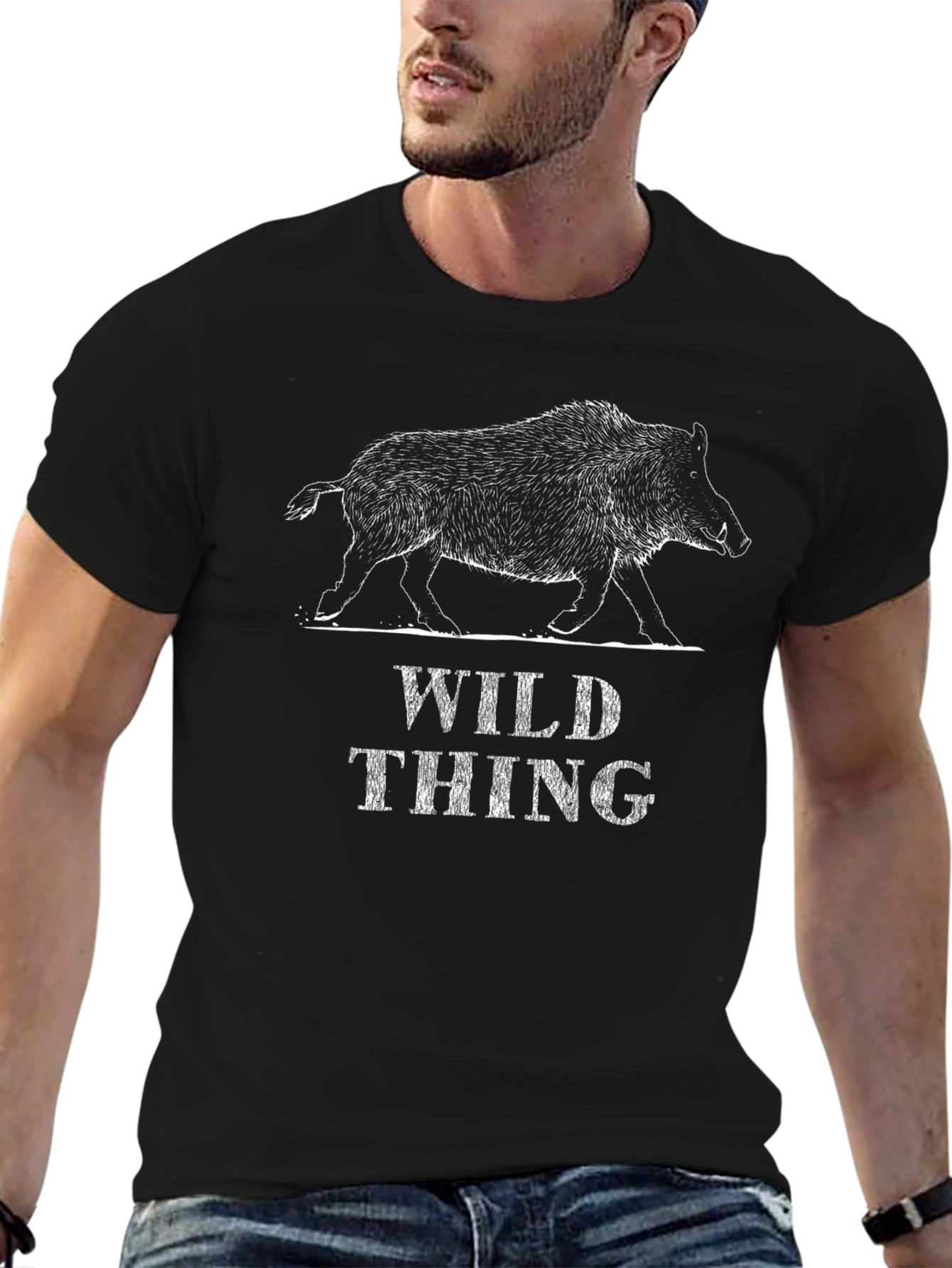 Wild Thing T-Shirt: Boar Graphic Tee