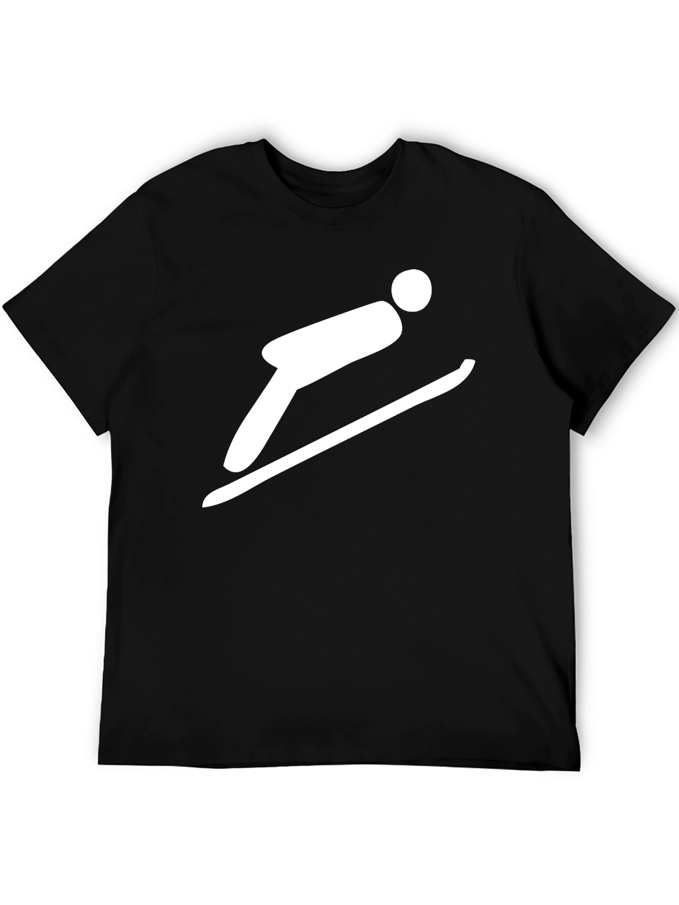 Ski Jumper Graphic Tee - Black