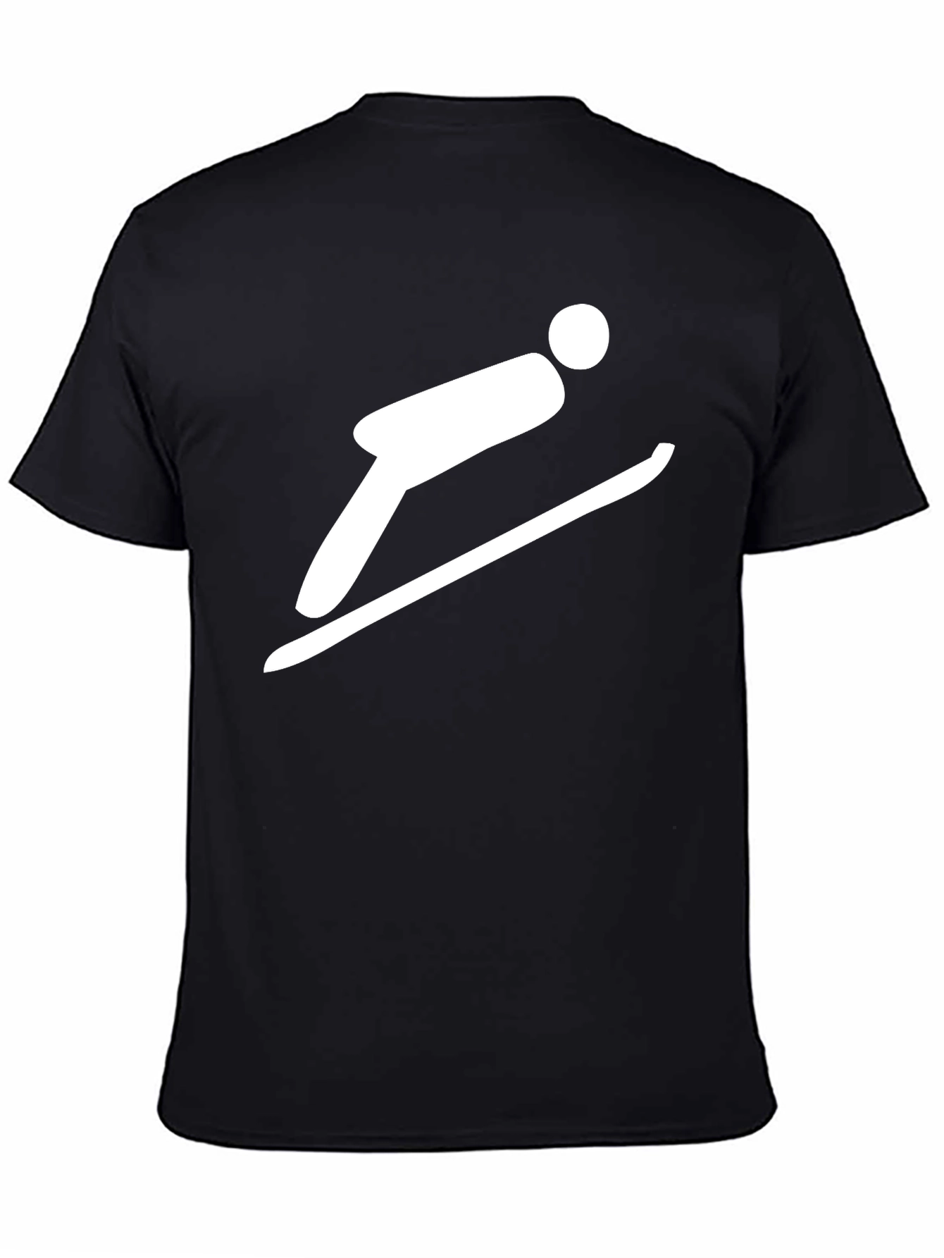 Ski Jumper Graphic Tee - Black