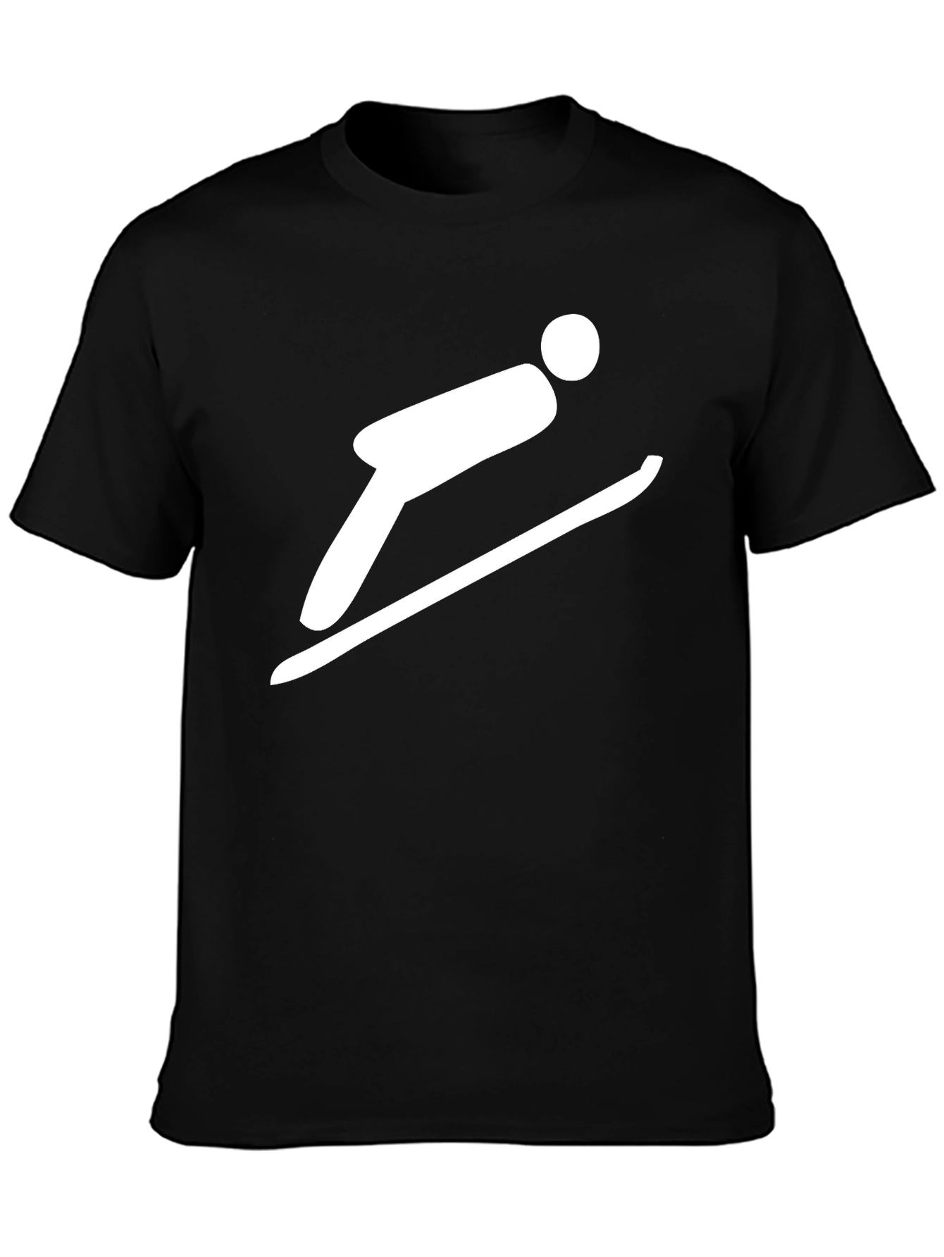 Ski Jumper Graphic Tee - Black