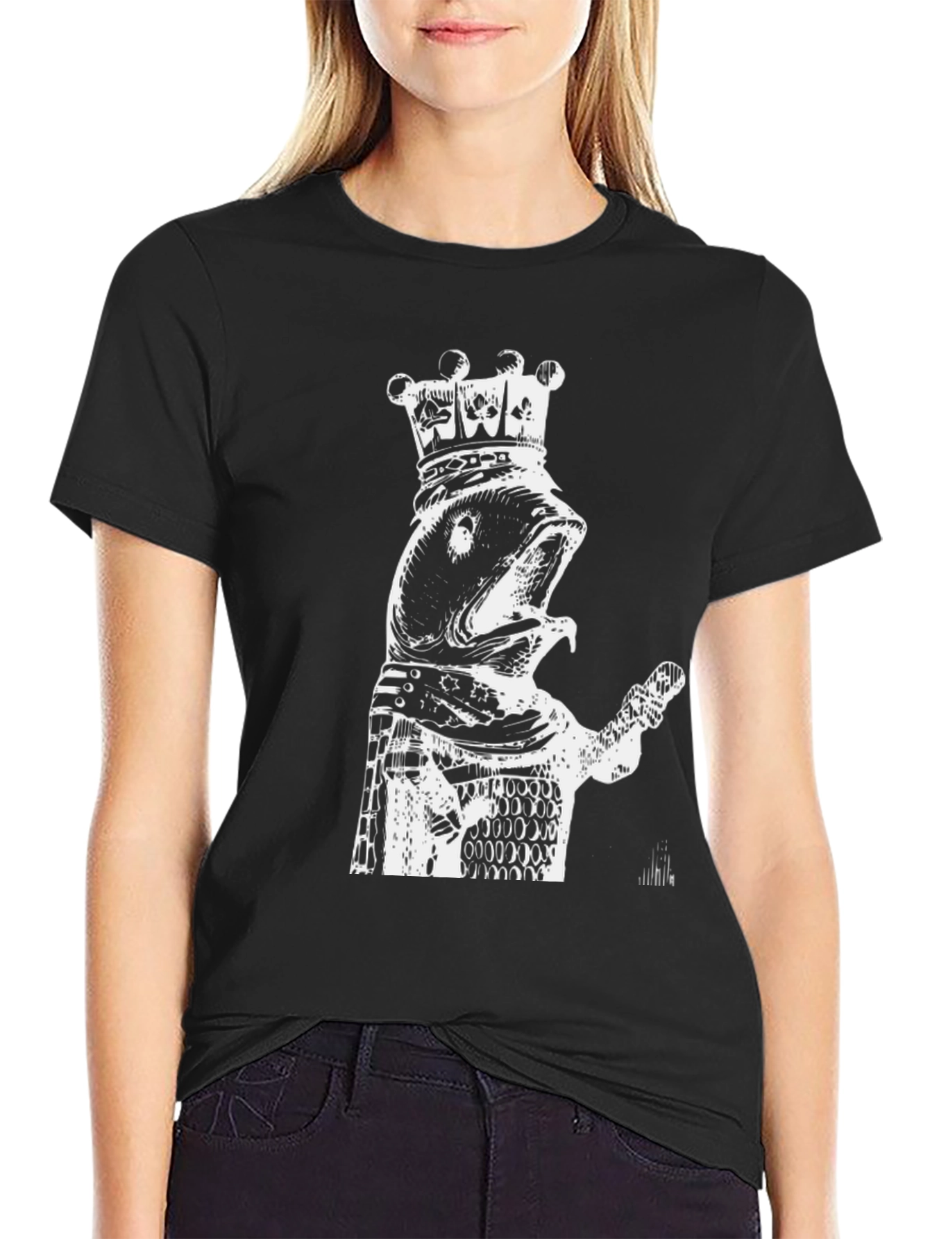 King Fish Graphic T-Shirt - Black Novelty Design