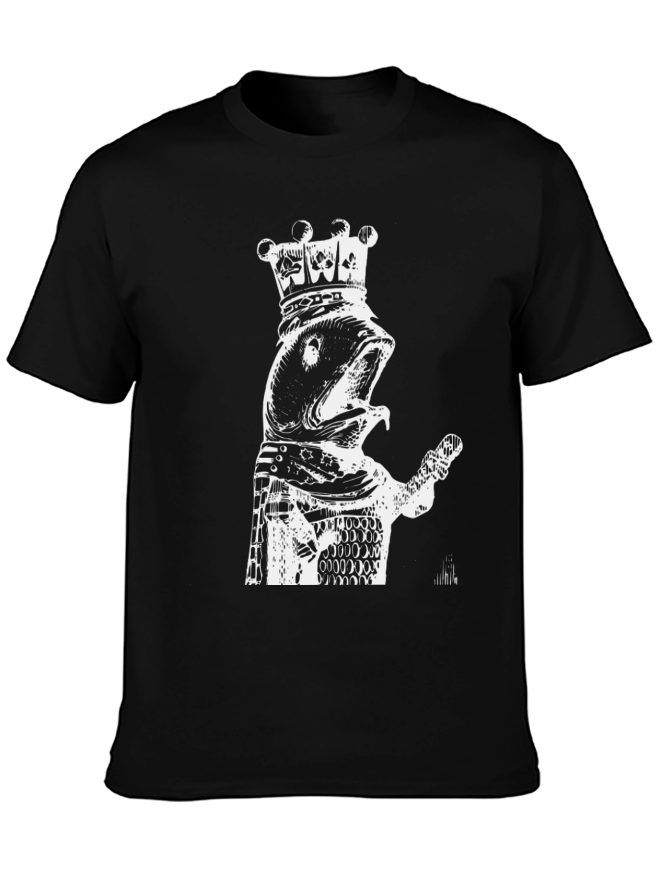 King Fish Graphic T-Shirt - Black Novelty Design