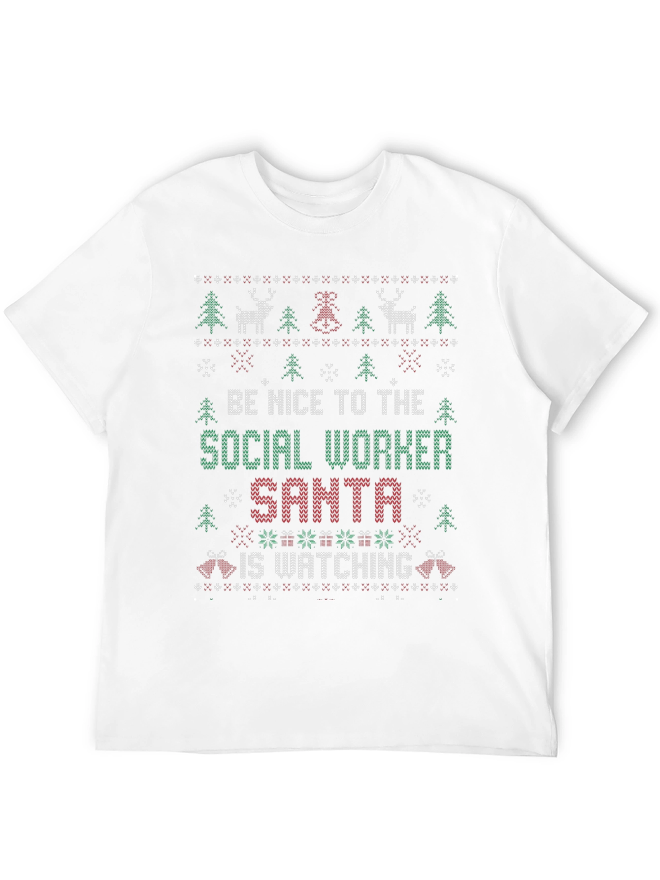 Social Worker Santa Ugly Christmas T-Shirt