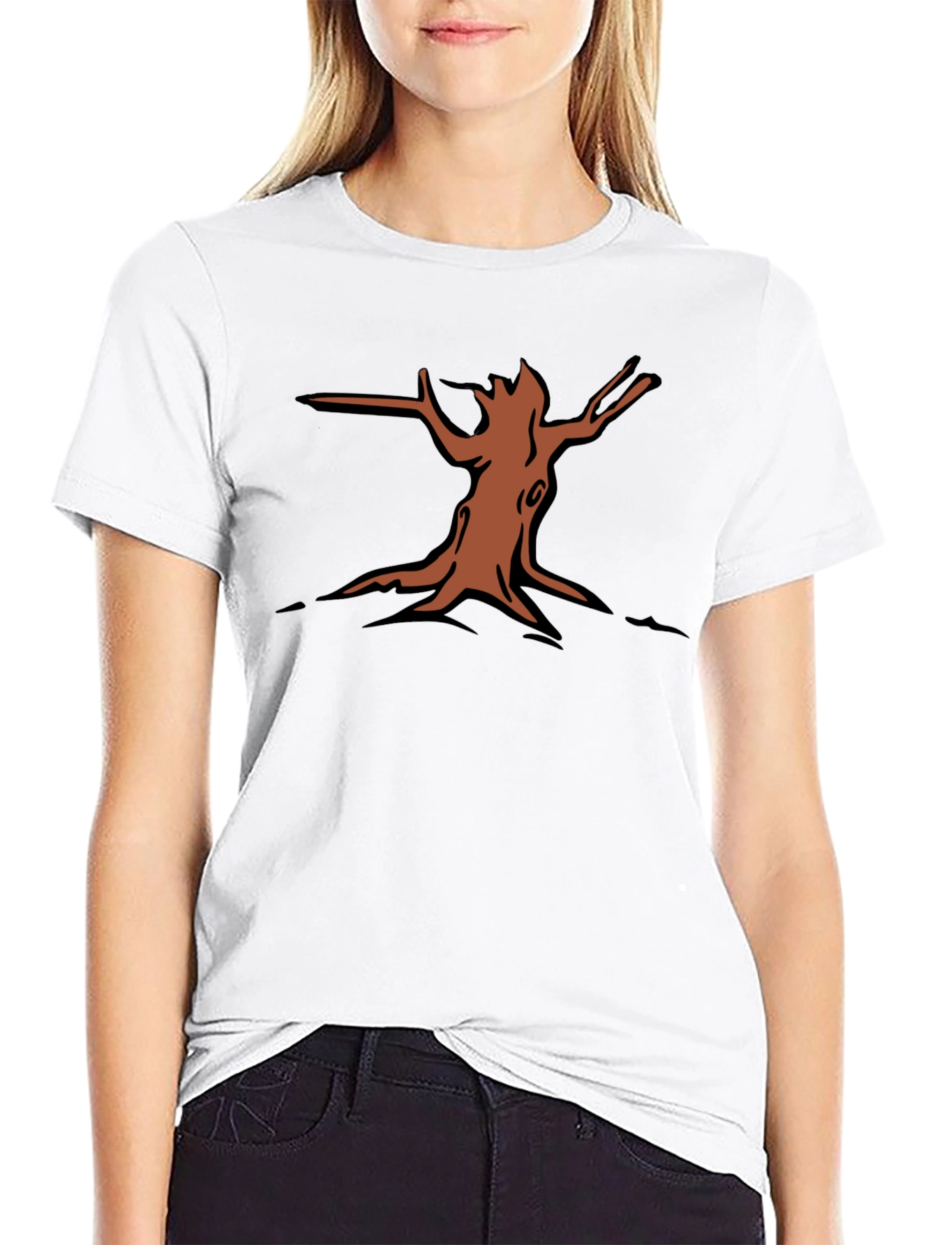 Nature Graphic Tee - Tree Stump Design