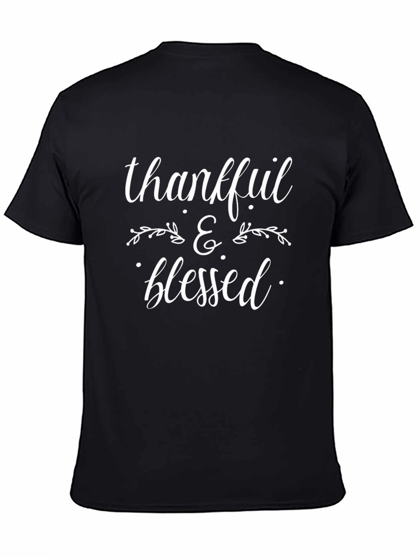 Thankful & Blessed Black T-Shirt