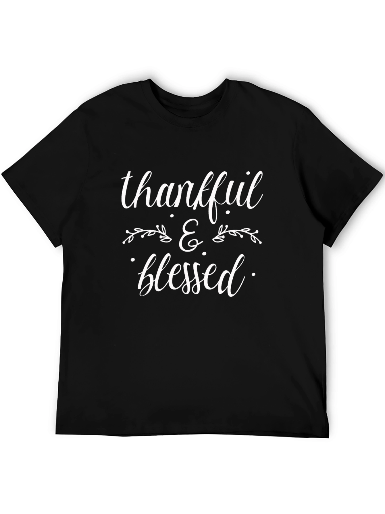 Thankful & Blessed Black T-Shirt