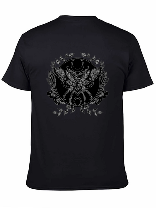Occult Moth Graphic Tee - Black Cotton