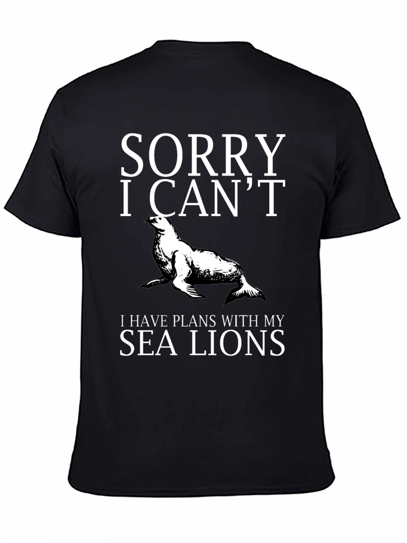 Funny Sea Lion Plans Graphic T-Shirt