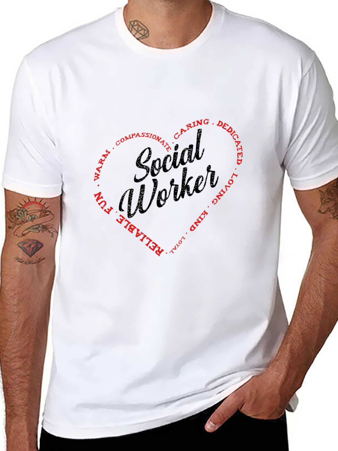 Social Worker Heart Graphic Tee