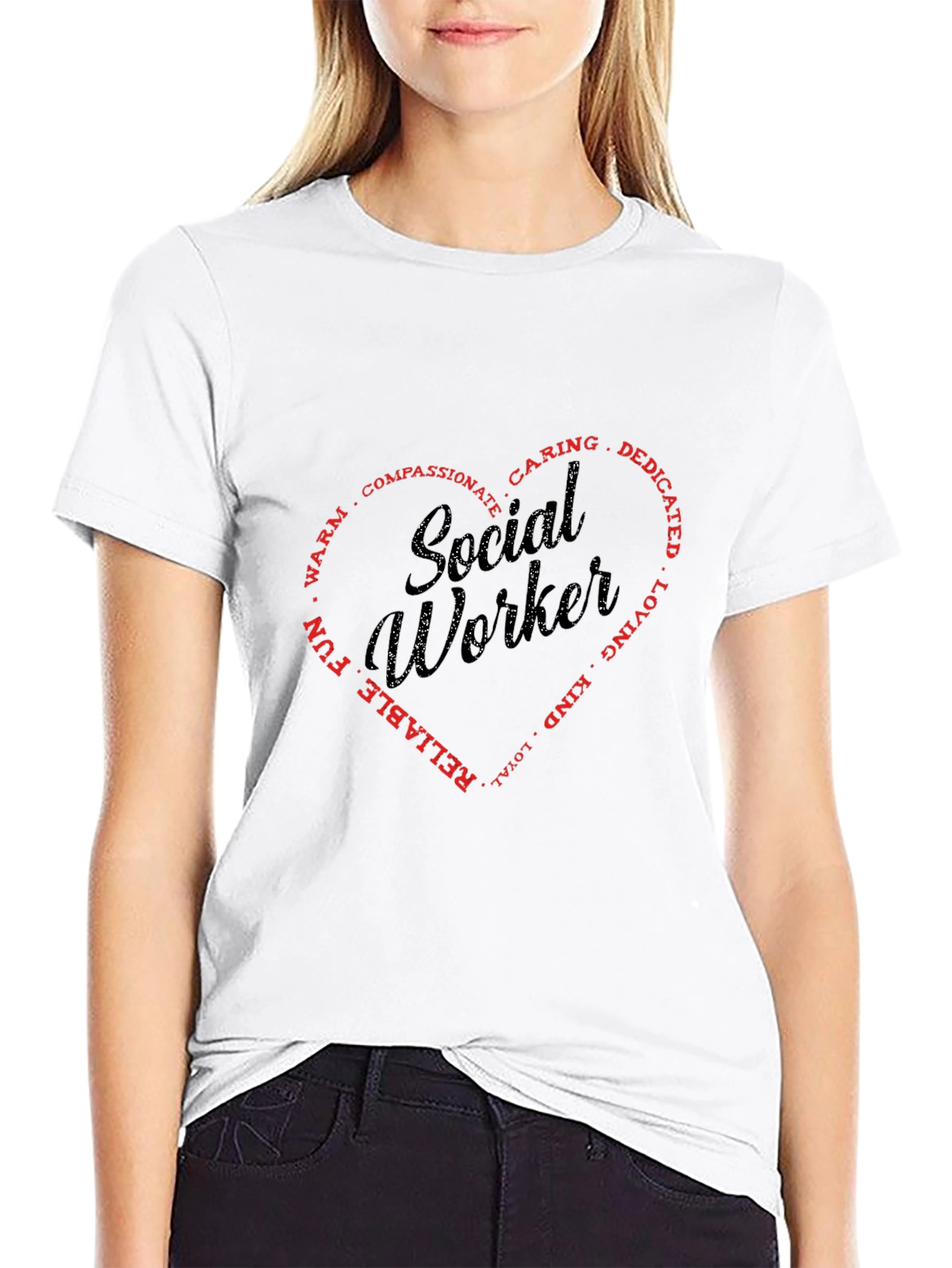 Social Worker Heart Graphic Tee