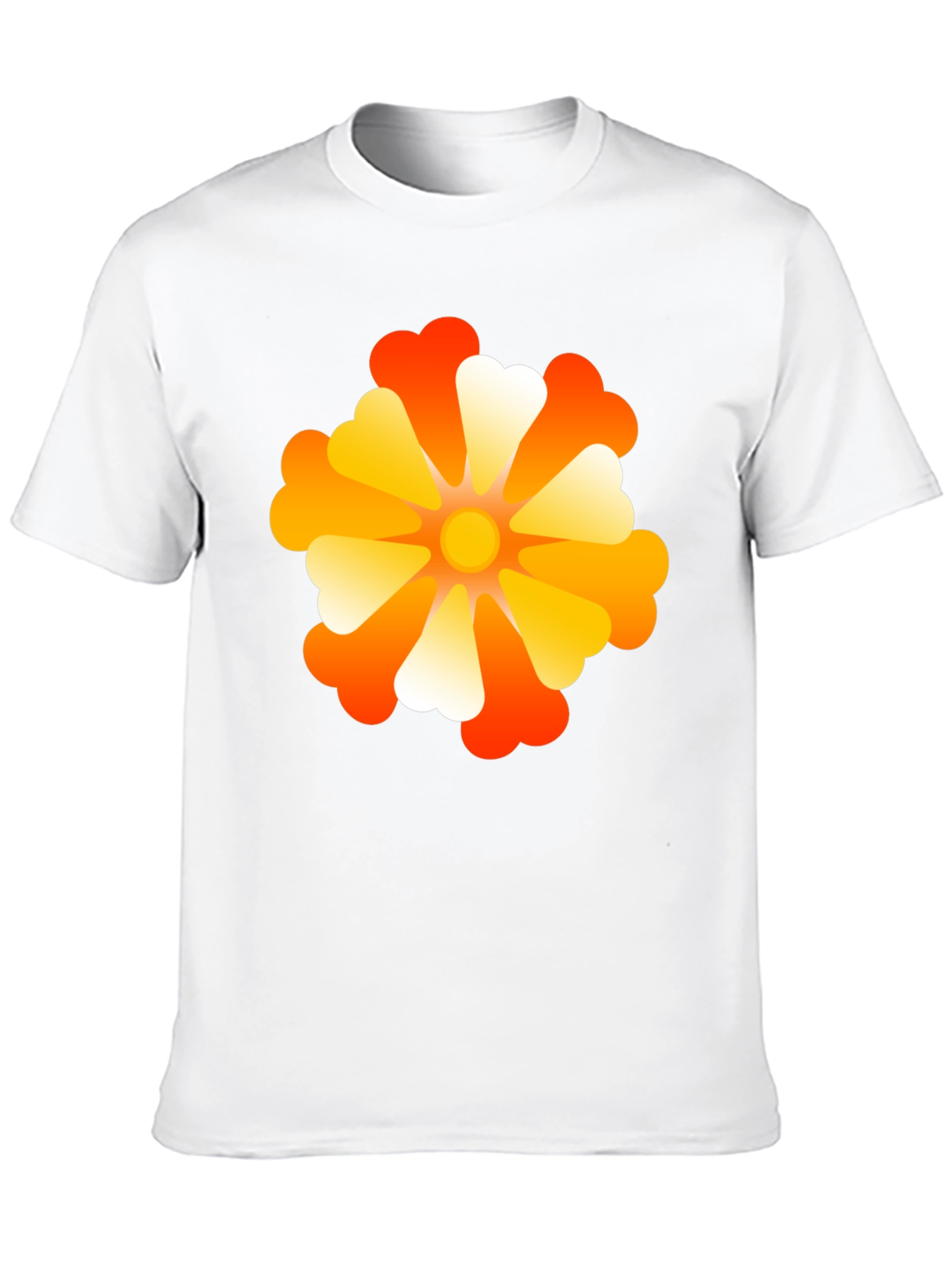 Retro Flower Power Black T-Shirt