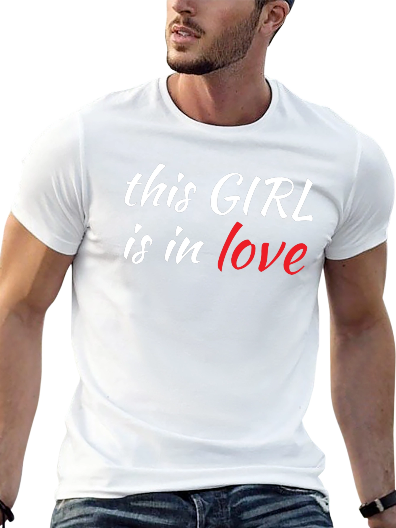 This Girl is in Love Black T-Shirt