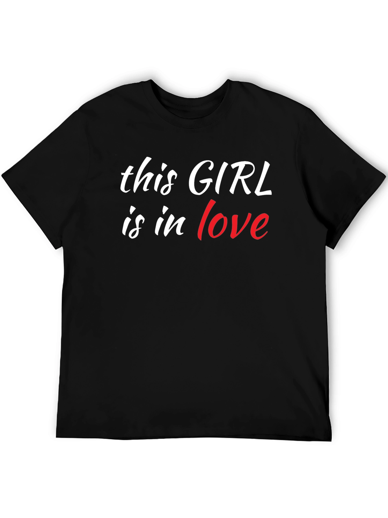 This Girl is in Love Black T-Shirt
