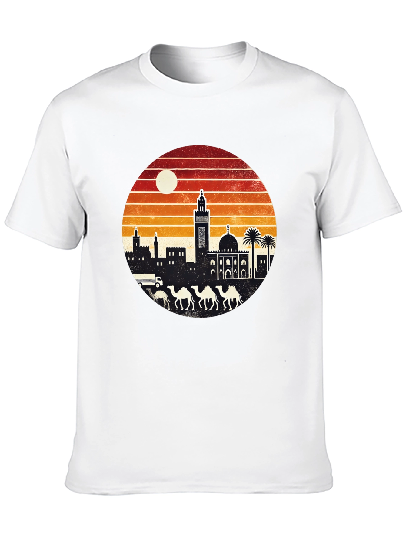 Retro Sunset Camel Desert T-Shirt