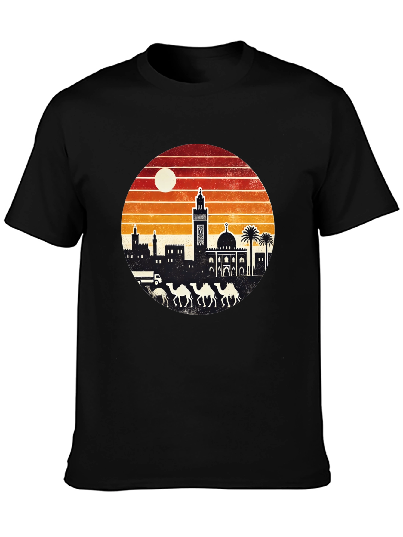 Retro Sunset Camel Desert T-Shirt