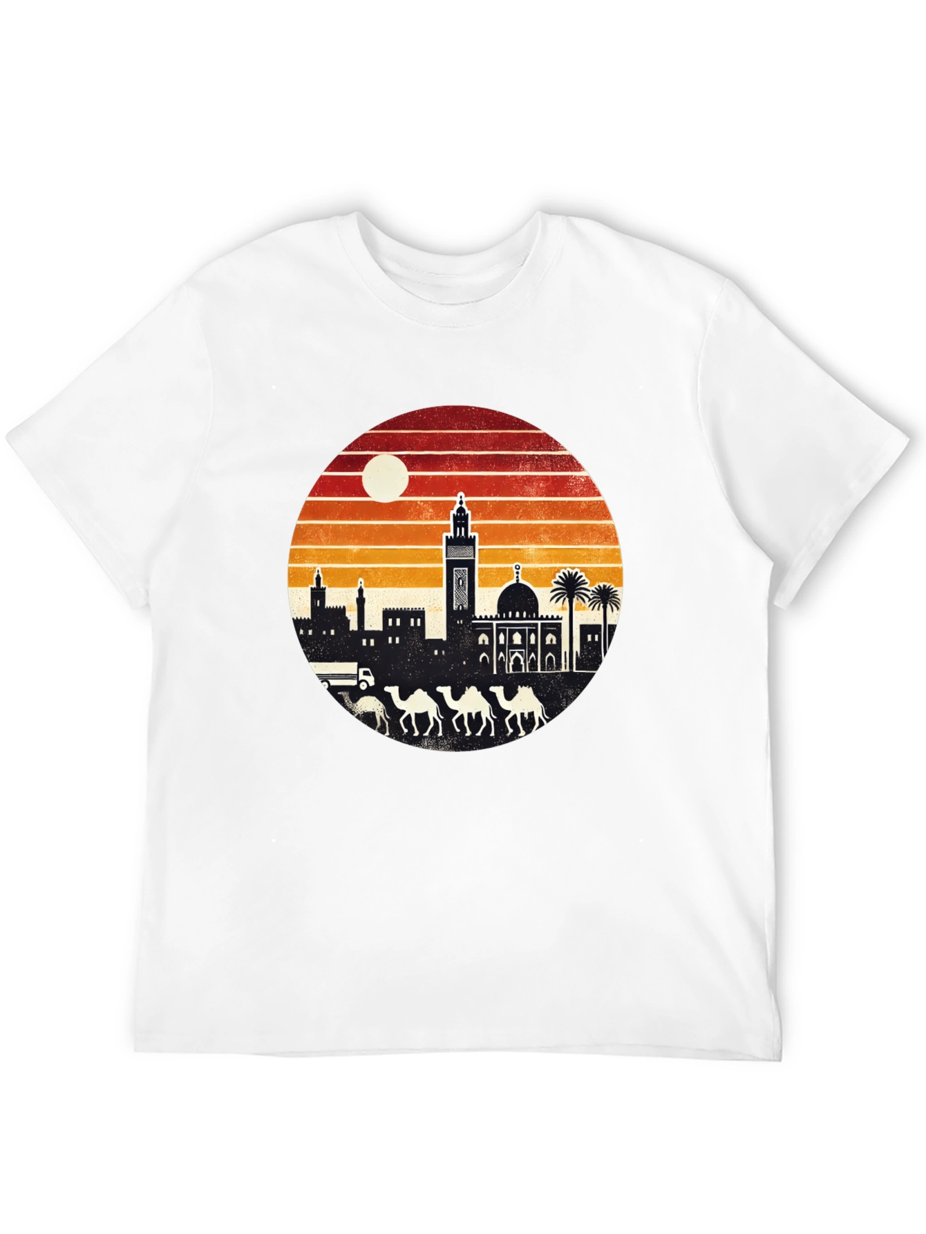 Retro Sunset Camel Desert T-Shirt