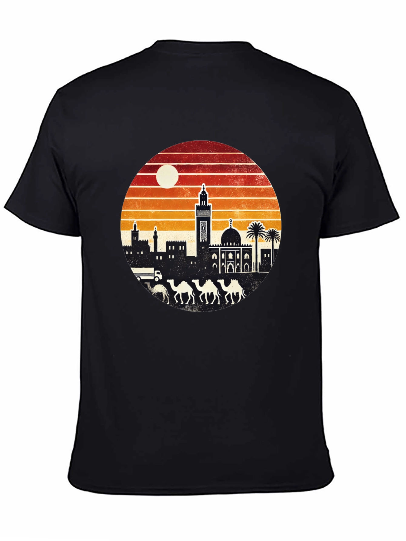 Retro Sunset Camel Desert T-Shirt