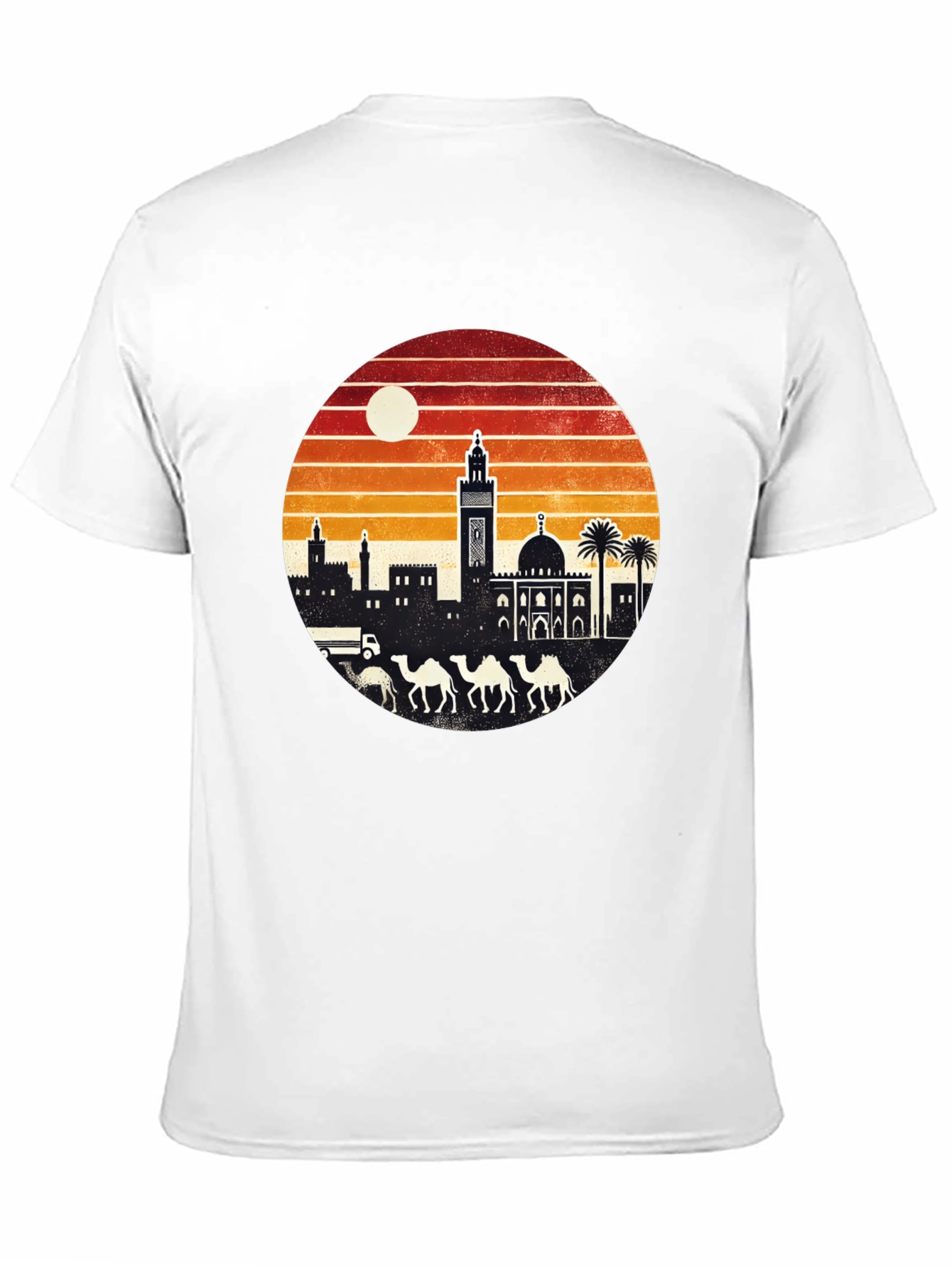 Retro Sunset Camel Desert T-Shirt
