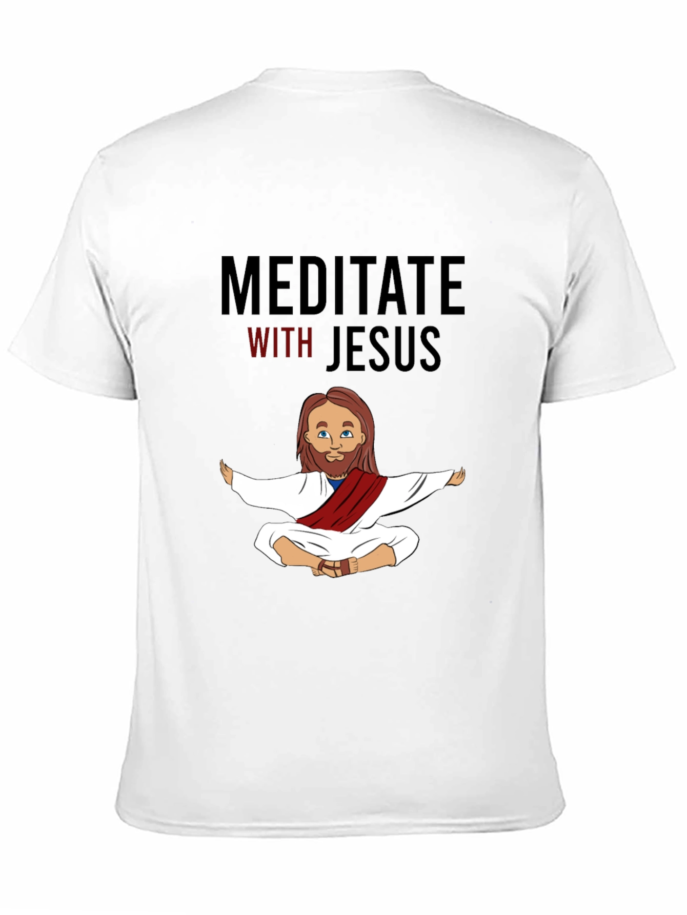Meditate With Jesus Black T-Shirt