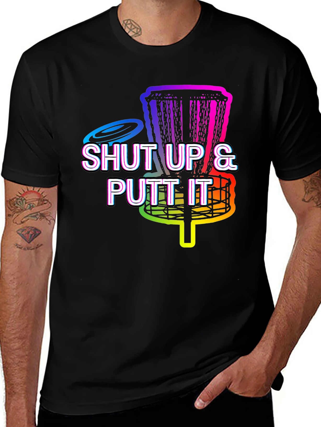 Shut Up & Putt It Black T-Shirt
