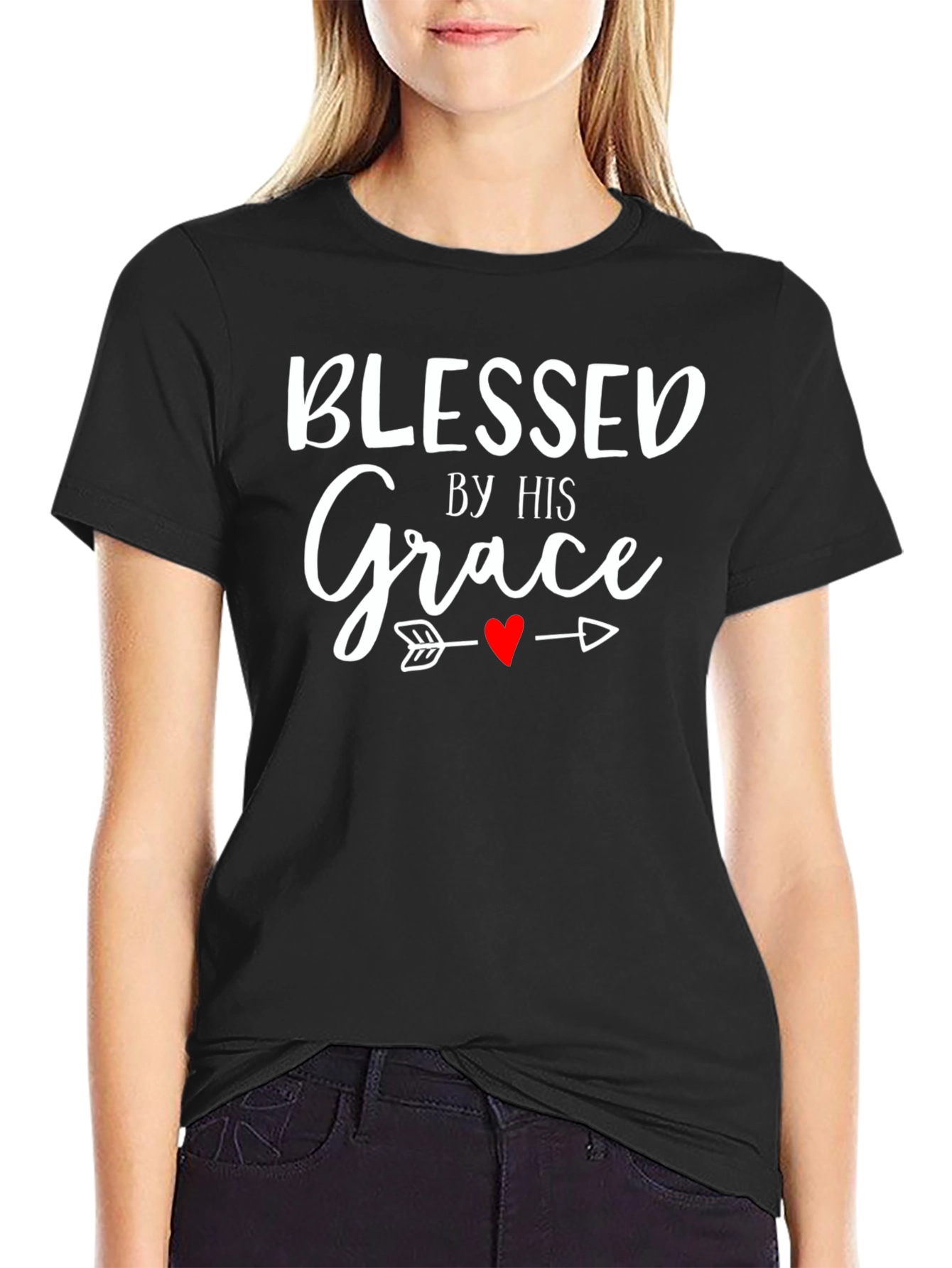 Blessed By His Grace T-Shirt - Christian Apparel