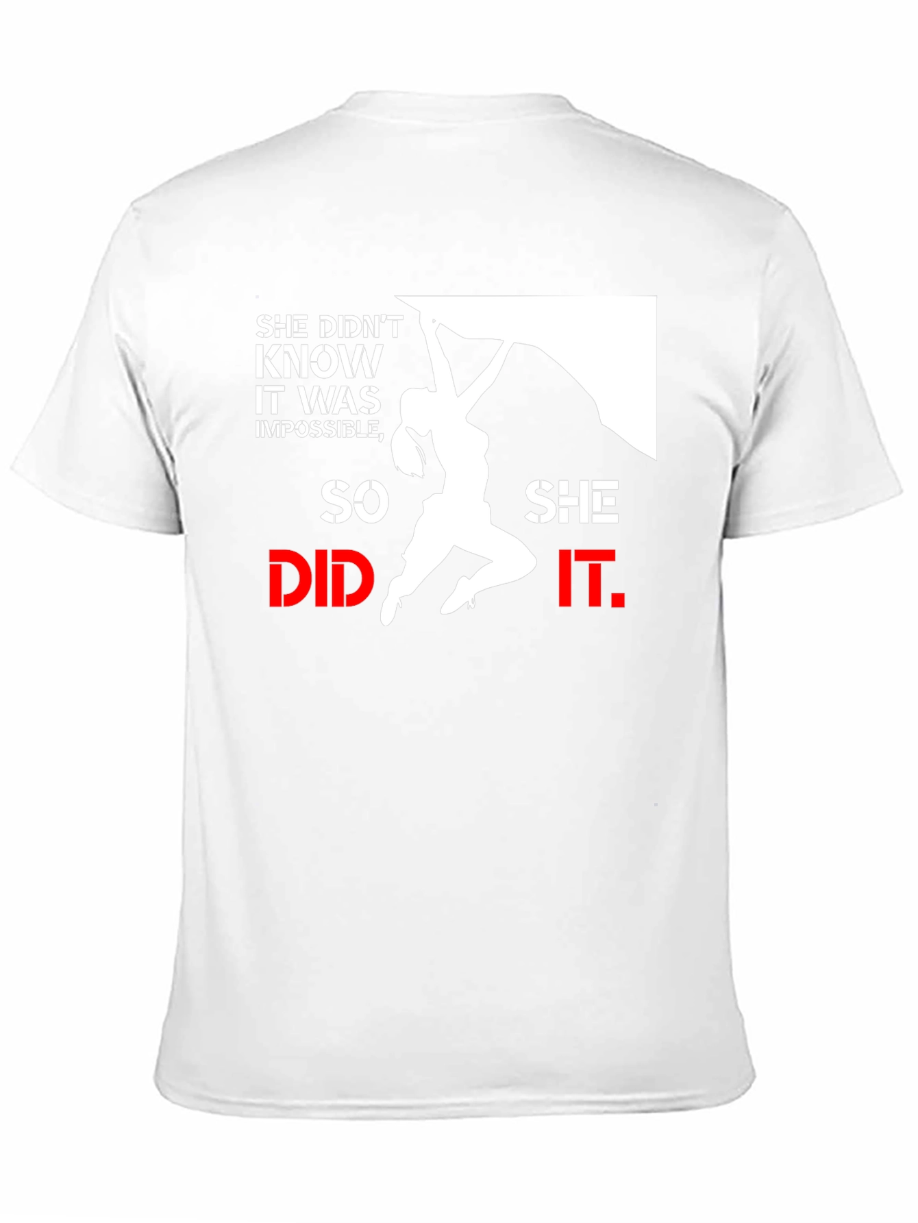 She Did It Climbing T-Shirt Black