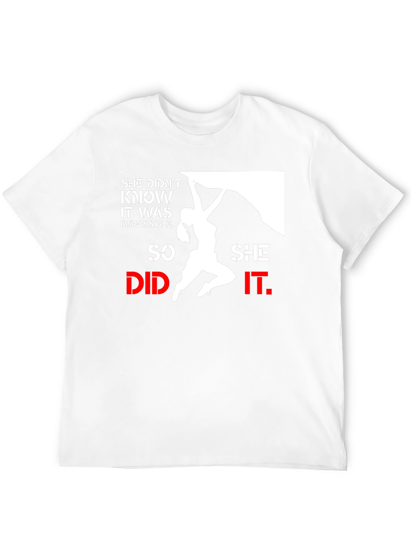 She Did It Climbing T-Shirt Black