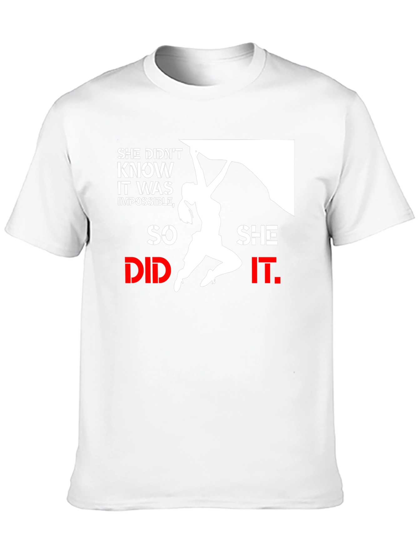 She Did It Climbing T-Shirt Black