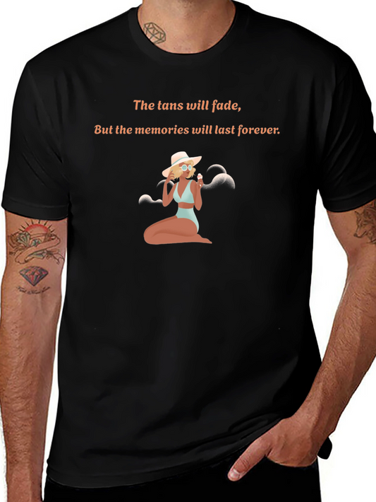 Tan Fades Memories Last Forever Graphic Tee