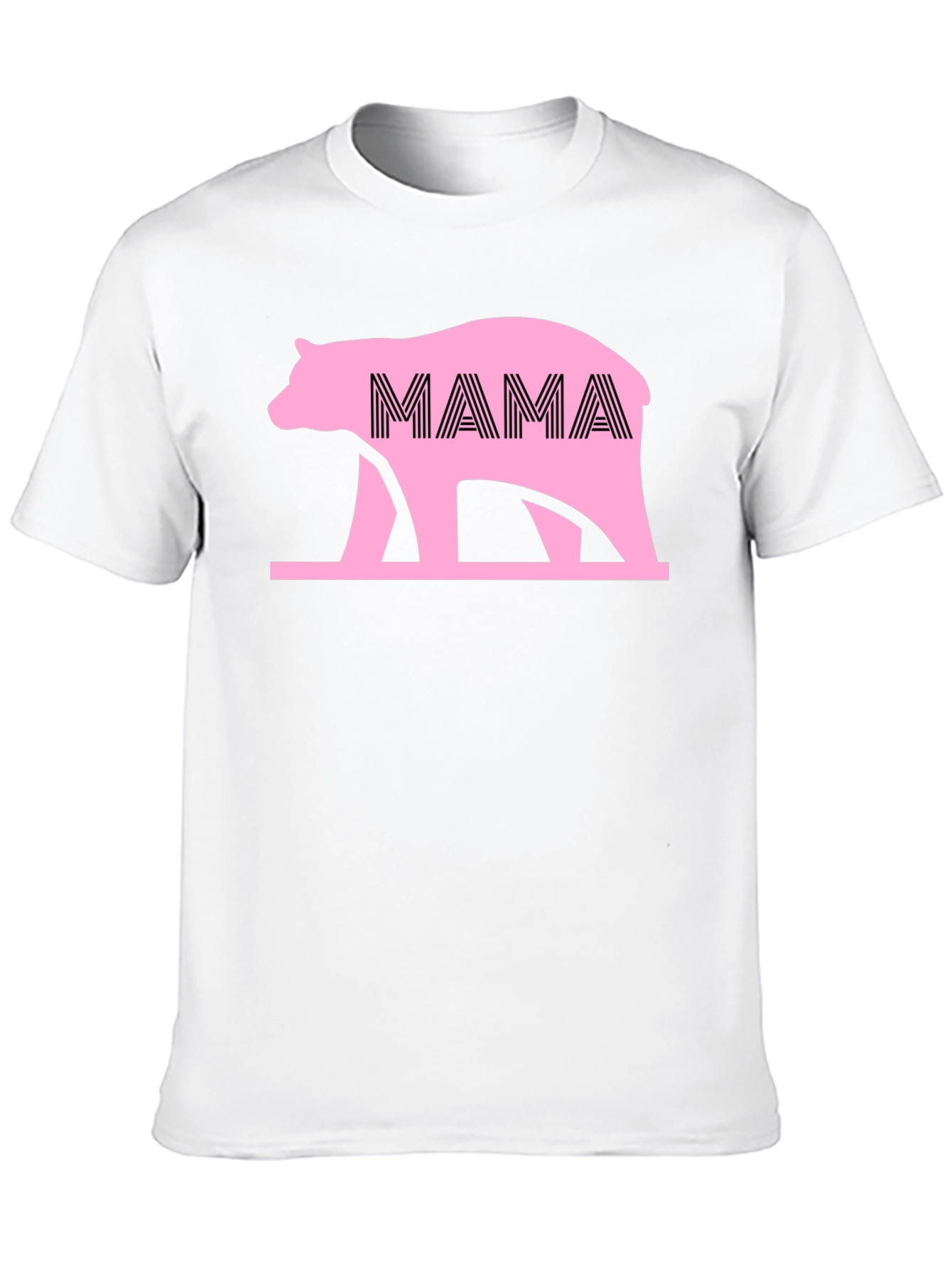 Mama Bear Graphic Tee - Black Cotton Shirt