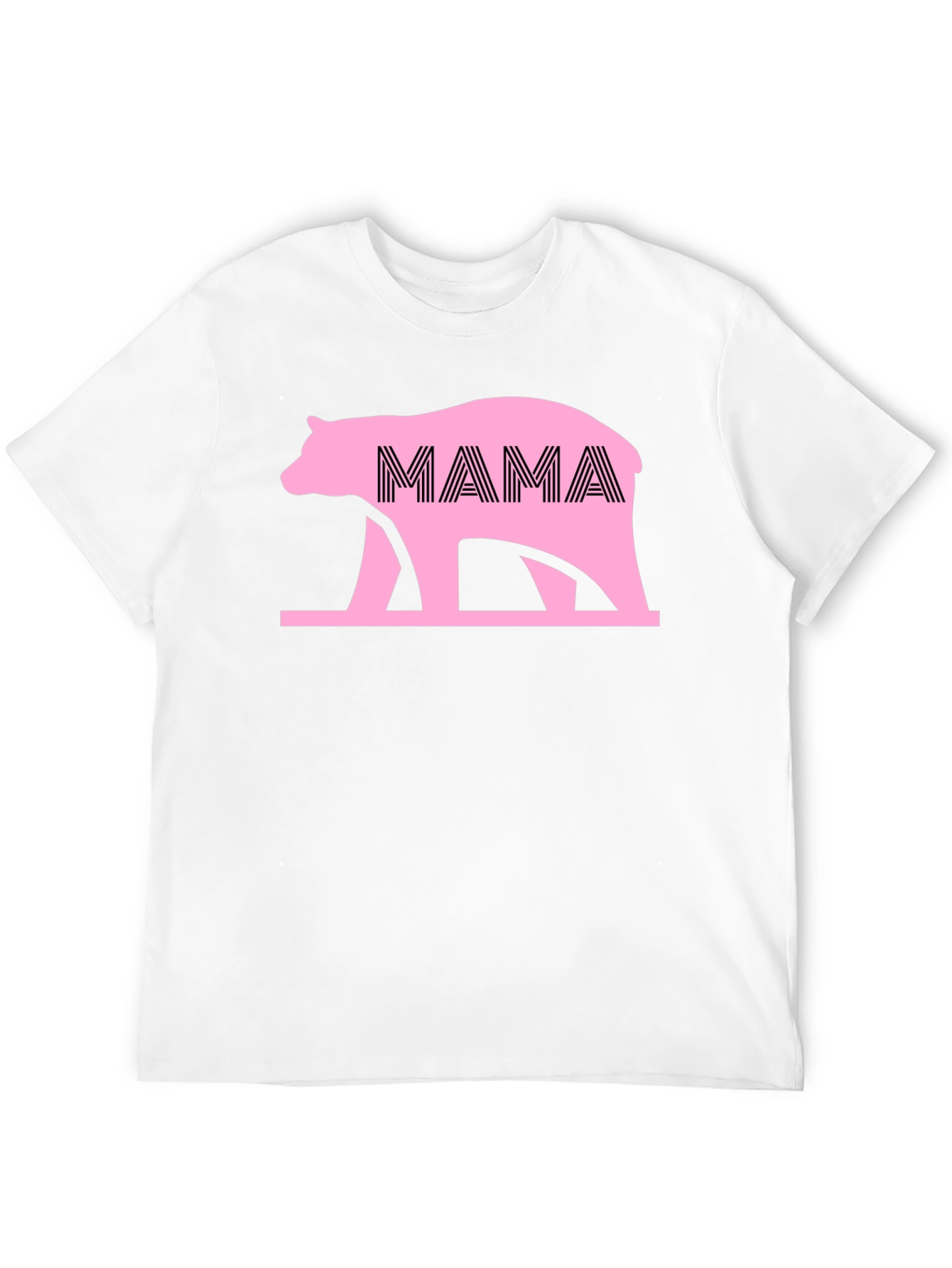 Mama Bear Graphic Tee - Black Cotton Shirt