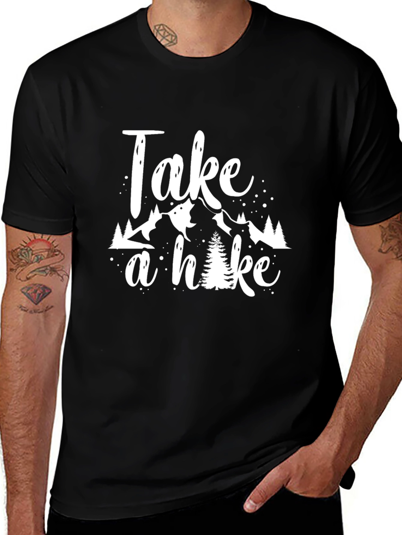 Take a Hike Black T-Shirt - Nature Adventure Tee