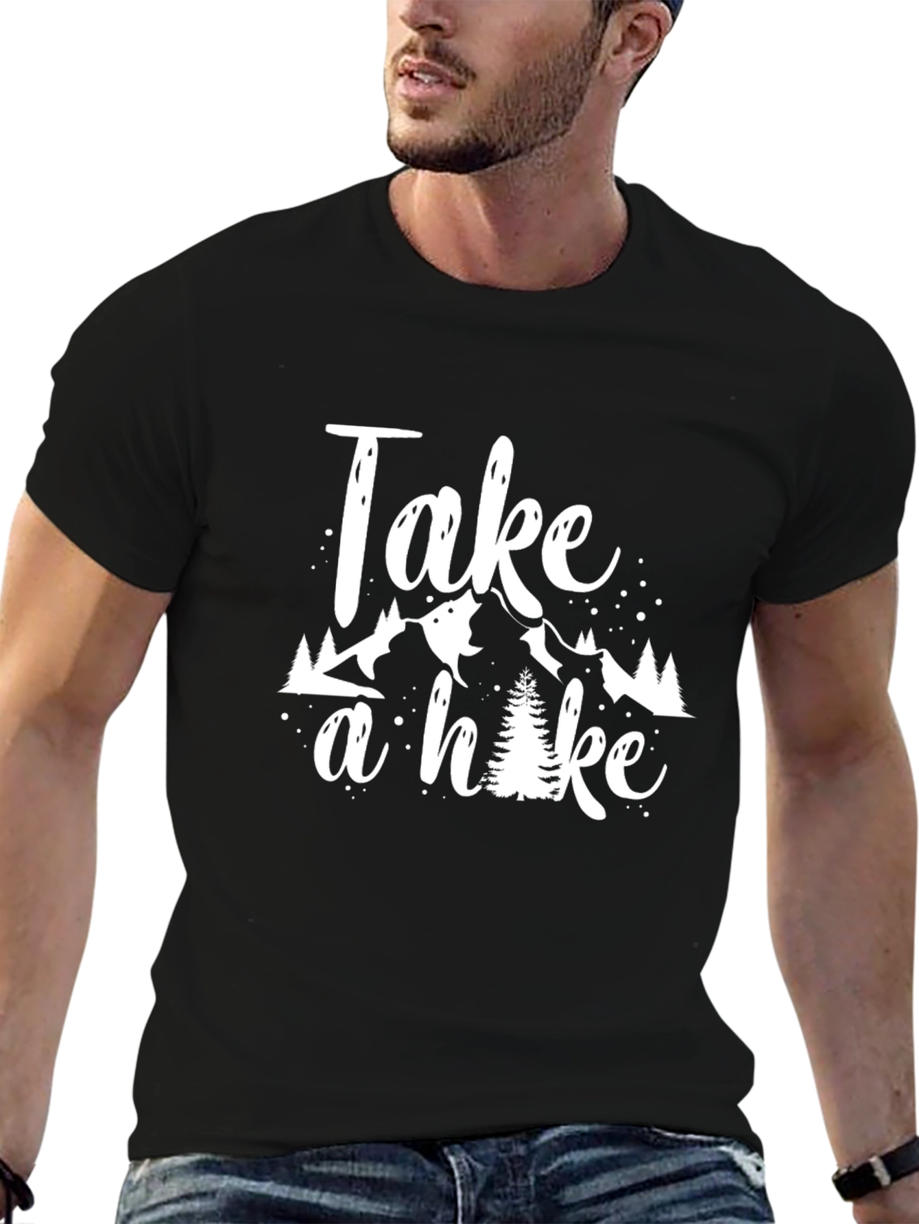 Take a Hike Black T-Shirt - Nature Adventure Tee