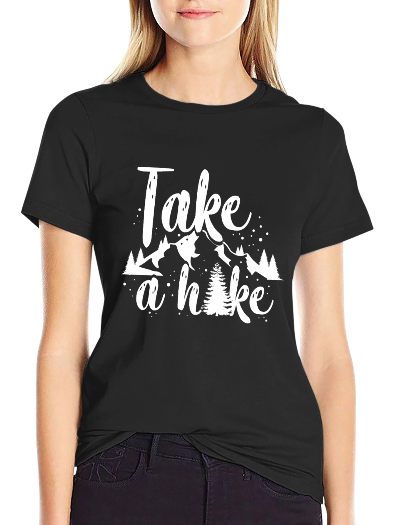 Take a Hike Black T-Shirt - Nature Adventure Tee