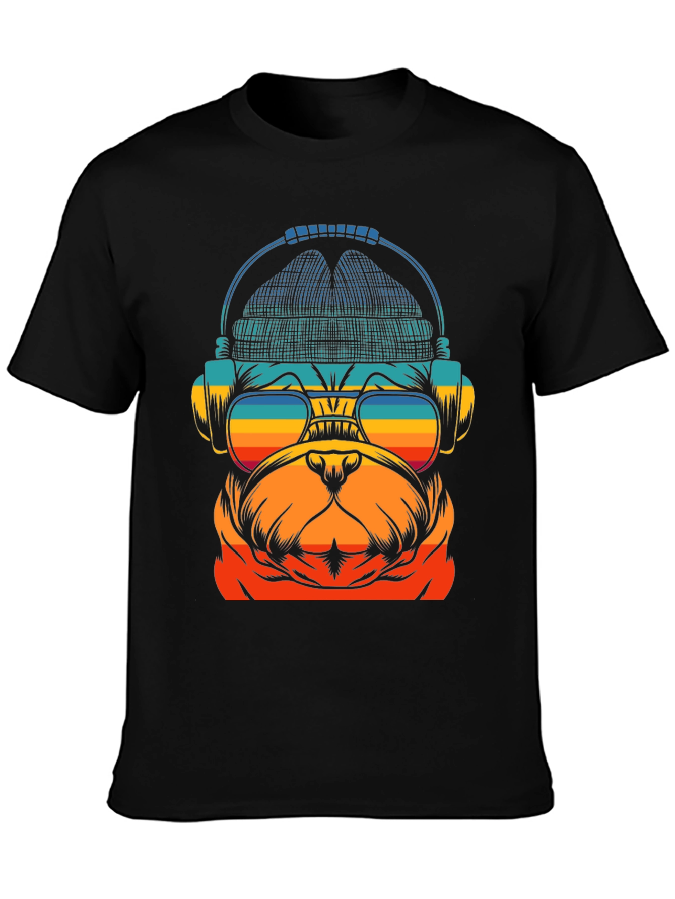 Retro Bulldog DJ T-Shirt